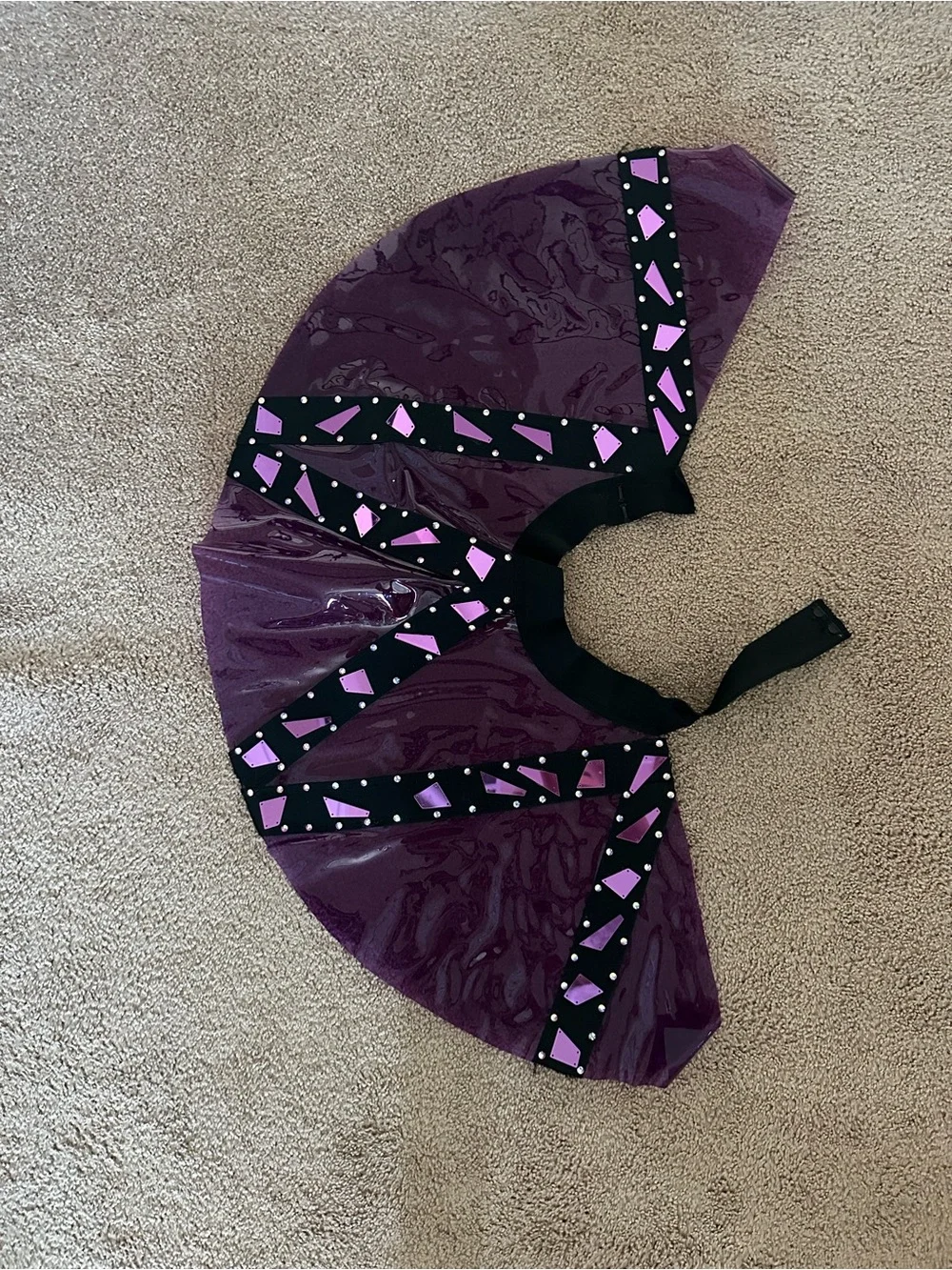 Glamour Sequin Two-Piece Costume Set - Black & Purple